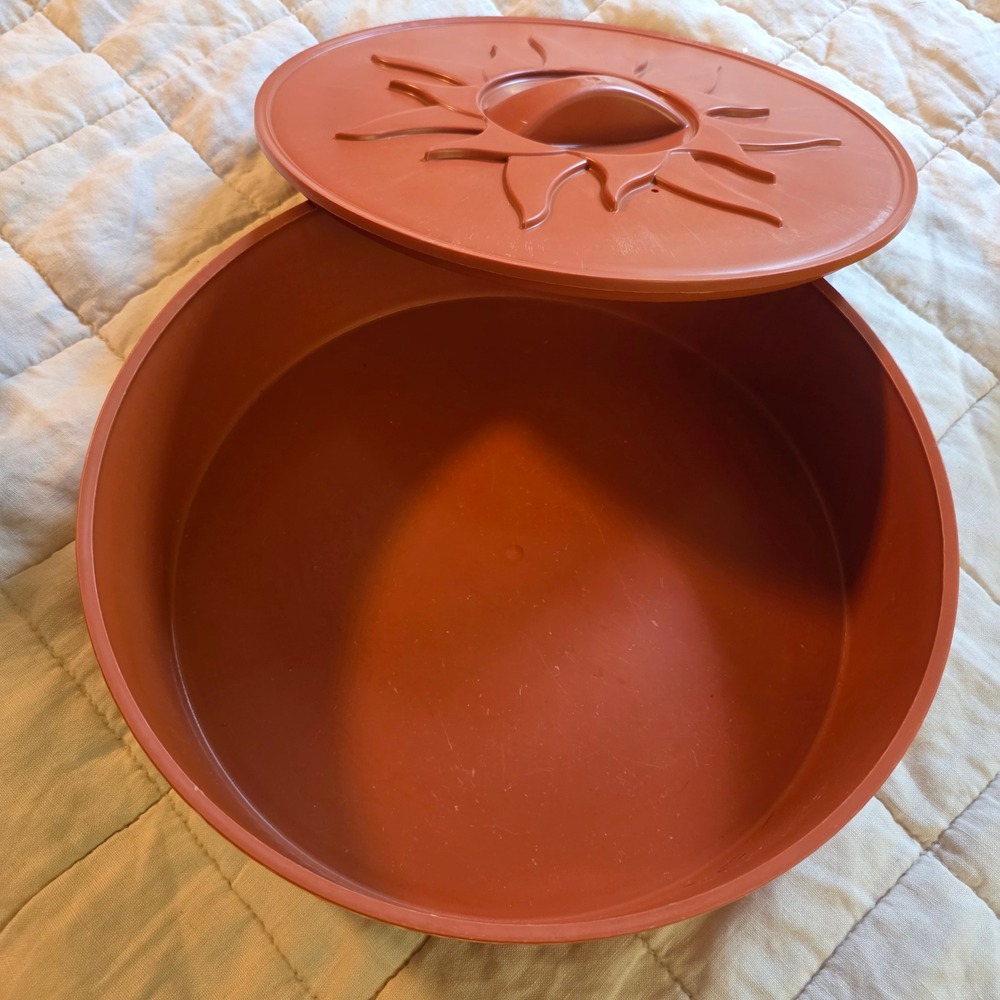 Nordic Ware Tortilla Warmer Sun Lid Terracotta Orange 10in Microwave Safe